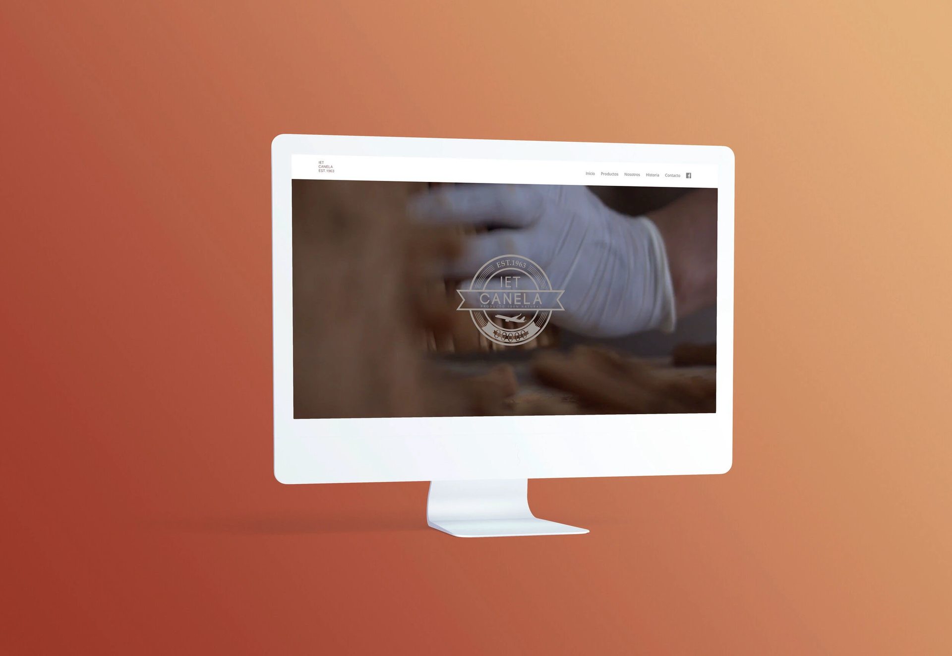 Canela IET website shown on an iMac
