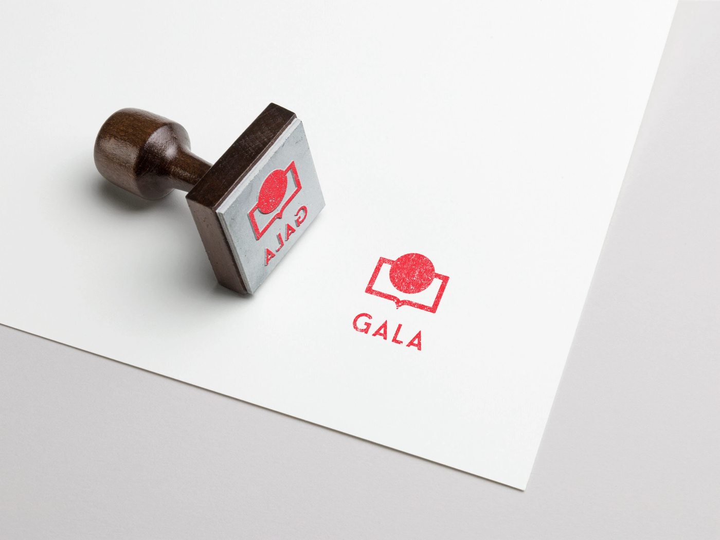 GALA rubber stamp and imprint